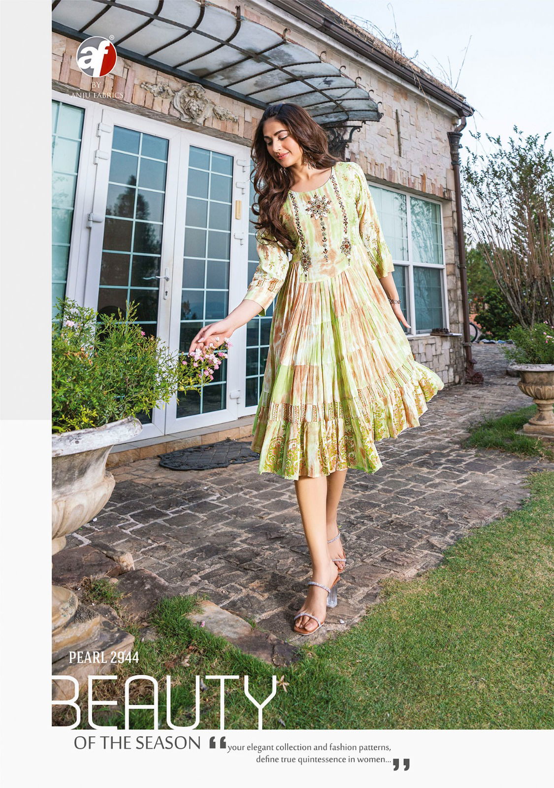 Pearl Vol 2 By AF Pure Muslin Designer Party Wear Kurtis Wholesale Shop In Surat